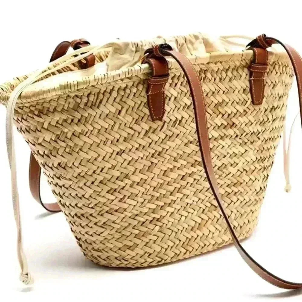 MEDIOW Bohemian Straw Tote Bags For Women Luxury Designer Handbag And Purses